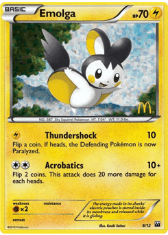 Carte Pokémon Emolga #6 — 2012 Promo McDonald's