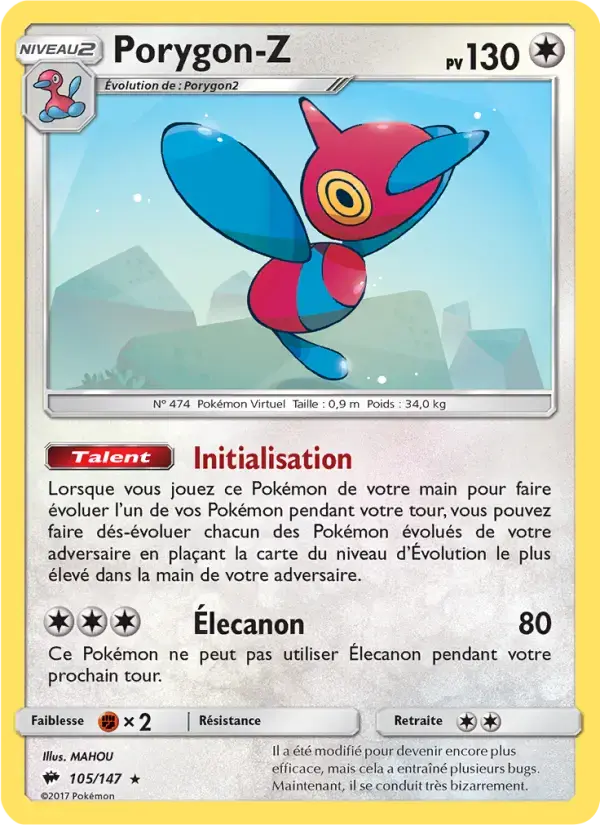 Carte Pokémon Porygon-Z #105 — Ombres Ardentes