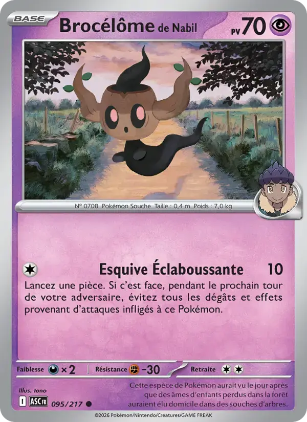 Carte Pokémon Brocélôme de Nabil #095 — Héros Transcendants
