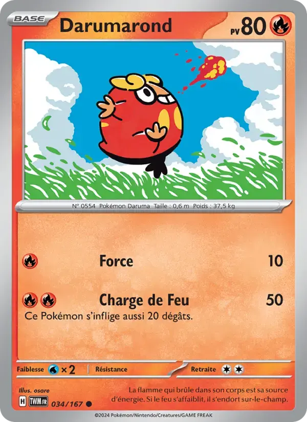 Carte Pokémon Darumarond #034 — Mascarade Crépusculaire