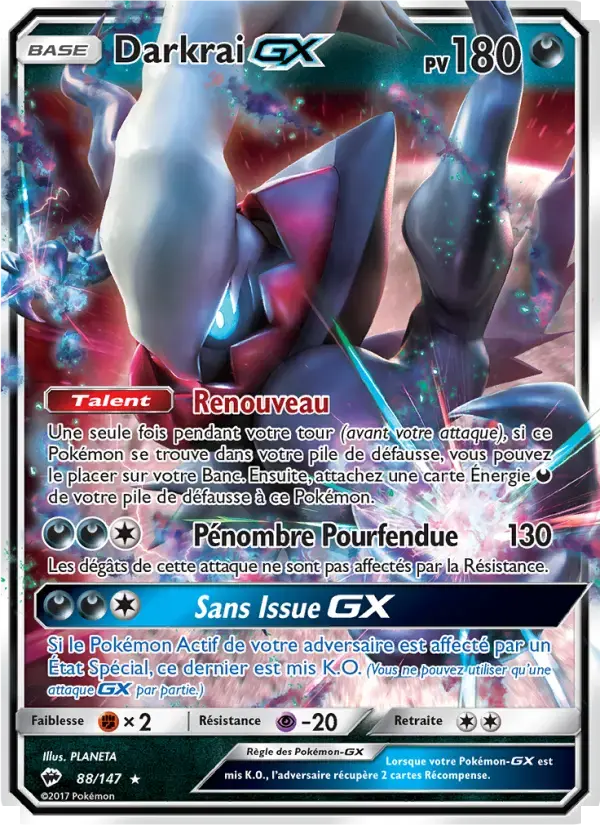 Carte Pokémon Darkrai GX #88 — Ombres Ardentes