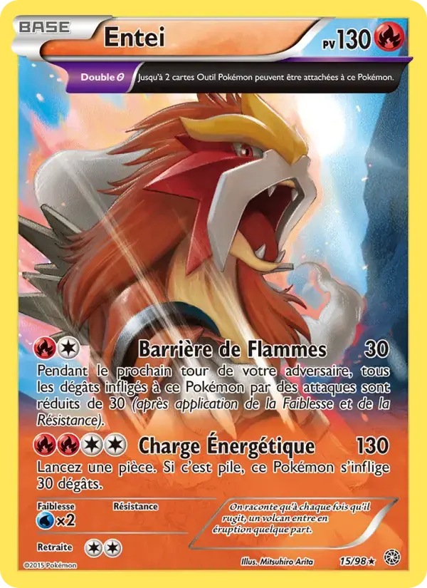Carte Pokémon Entei #15 — Origines Antiques