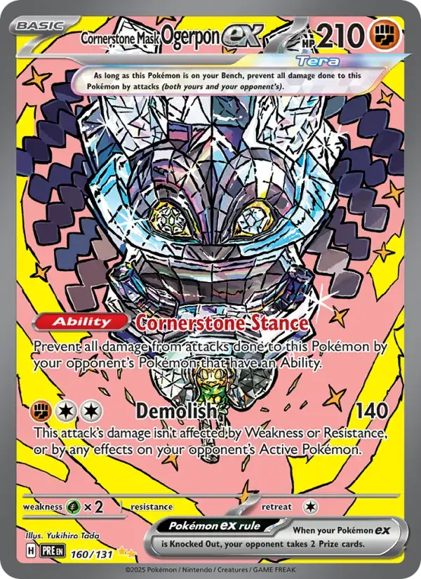 Cornerstone Mask Ogerpon ex #160 — Prismatic Evolutions