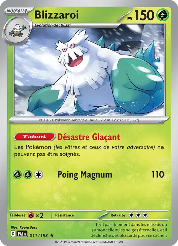 Carte Pokémon Blizzaroi #011 — Évolutions à Paldea