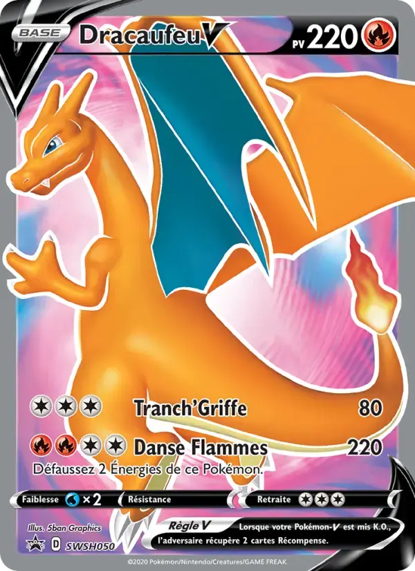 Carte Pokémon Dracaufeu V #SWSH050 — Promos Épée et Bouclier