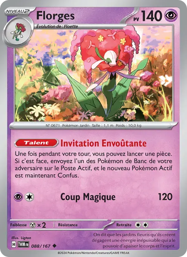 Carte Pokémon Florges #088 — Mascarade Crépusculaire