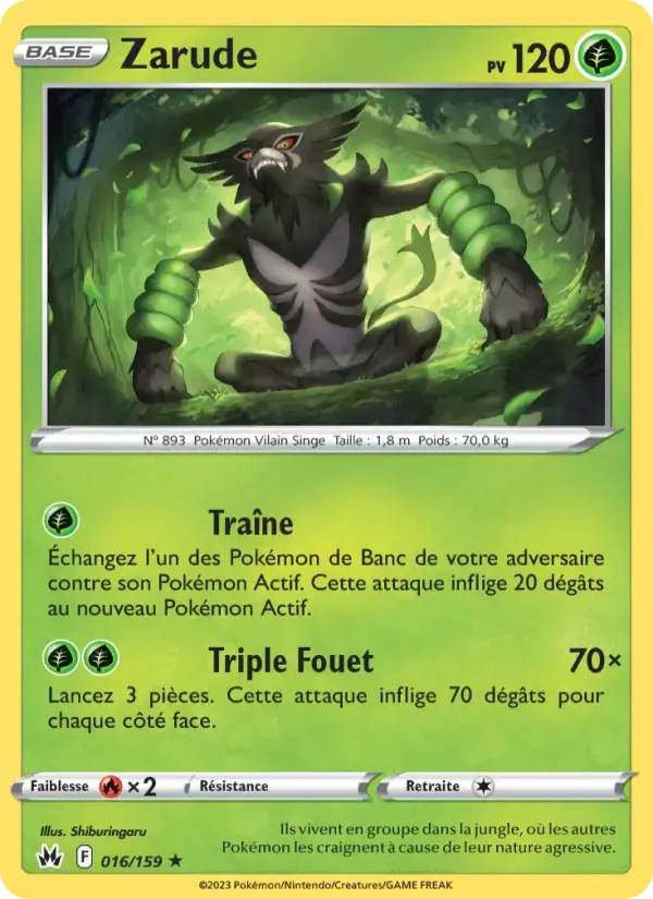 Carte Pokémon Zarude #016 — Zénith Suprême