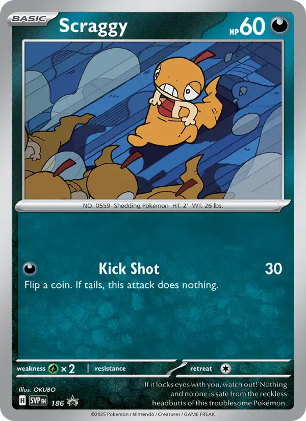 Carte Pokémon Scraggy #186 — Promos Écarlate et Violet
