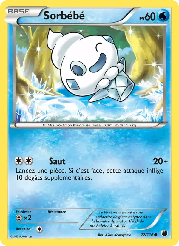 Carte Pokémon Sorbébé #27 — Glaciation Plasma