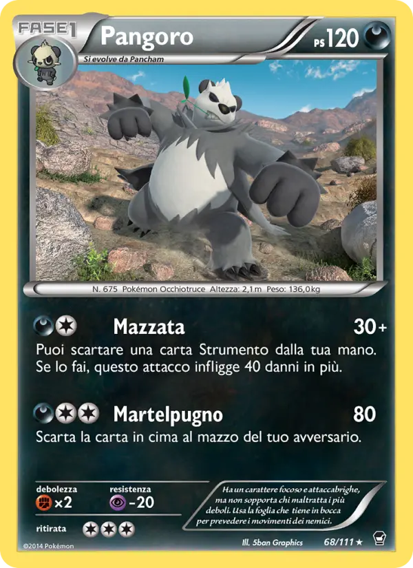 Carte Pokémon Pandarbare #68 — Poings Furieux