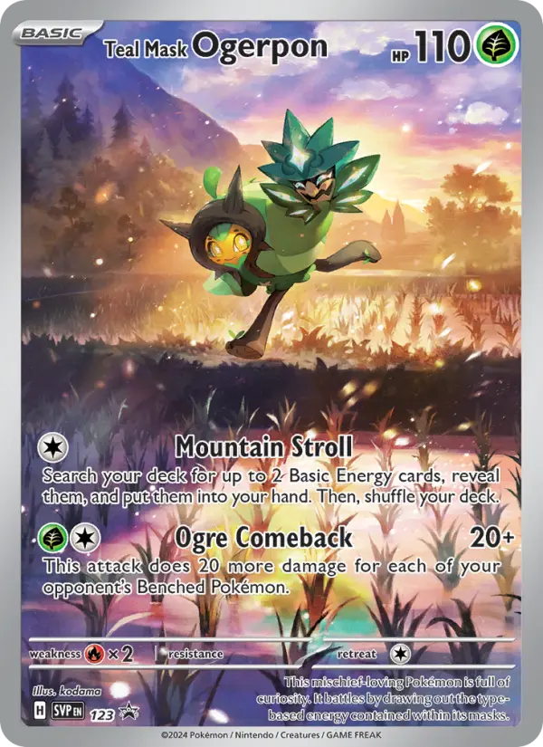 Carte Pokémon Ogerpon Masque Turquoise #123 — Promos Écarlate et Violet
