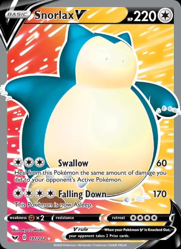 Snorlax V #197 — Sword & Shield