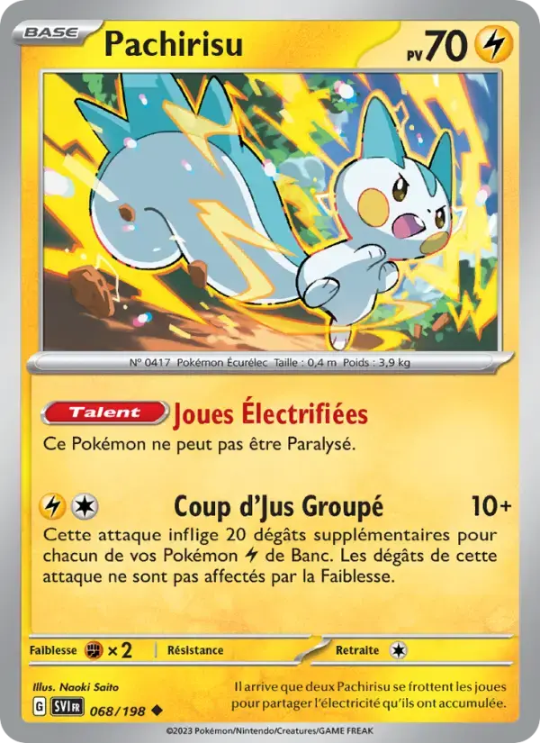 Carte Pokémon Pachirisu #068 — Écarlate et Violet
