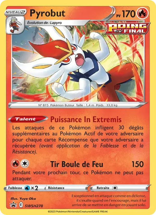 Carte Pokémon Pyrobut #SWSH278 — Promos Épée et Bouclier