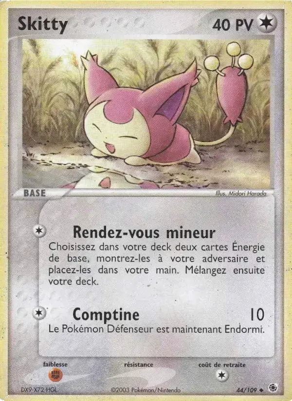 Carte Pokémon Skitty #44 — Rubis & Saphir