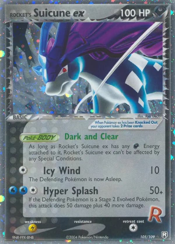 Rocket's Suicune ex #105 — EX Team Rocket Returns