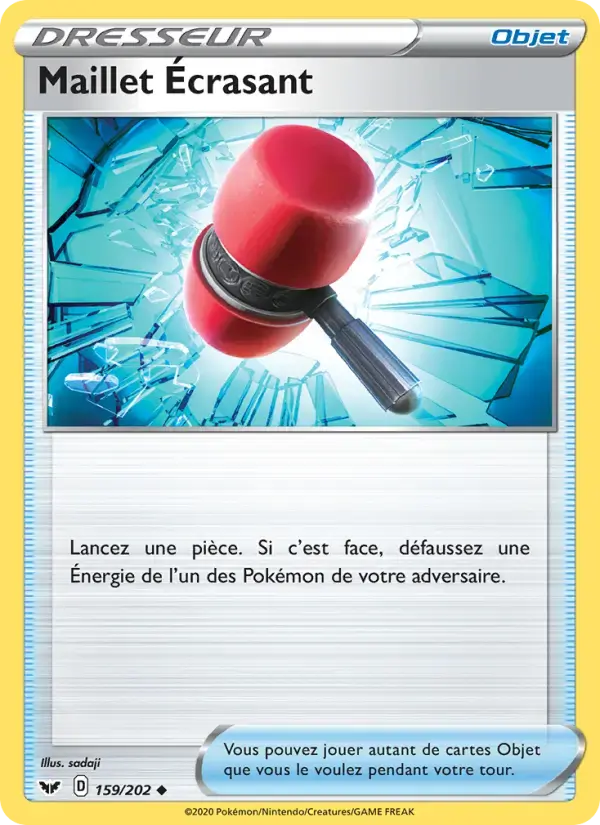 Carte Pokémon Maillet Écrasant #159 — Épée et Bouclier