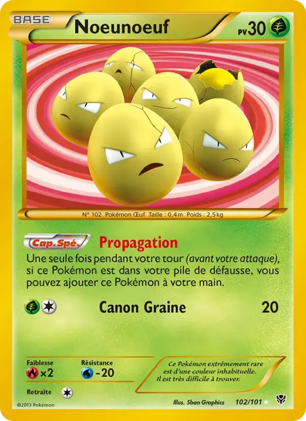 Carte Pokémon Noeunoeuf #102 — Explosion Plasma