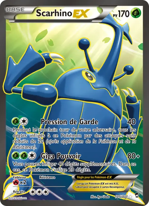 Carte Pokémon Scarhino EX #105 — Poings Furieux
