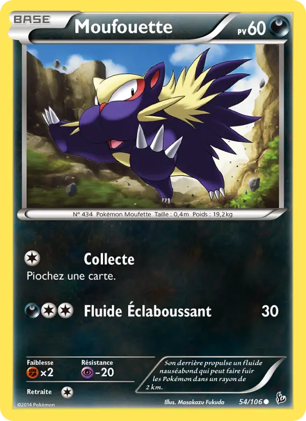 Carte Pokémon Moufouette #54 — Étincelles