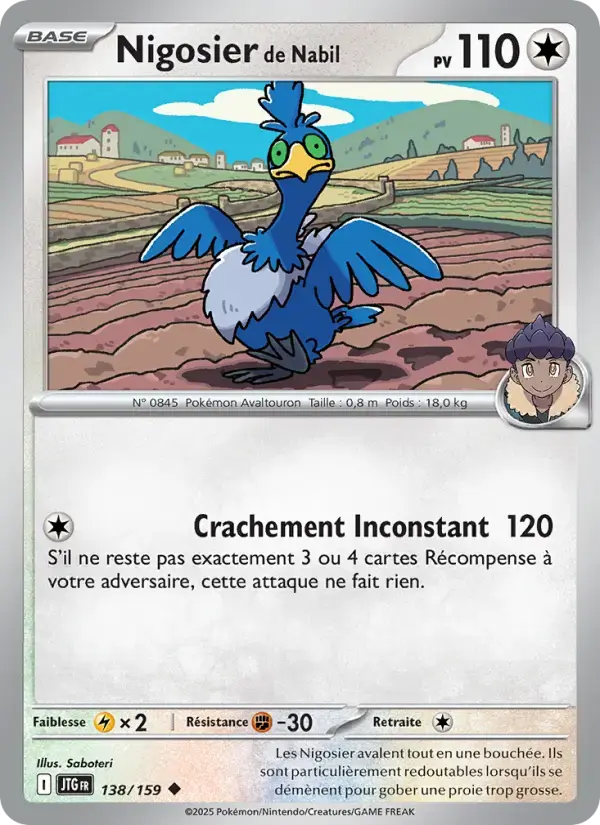 Carte Pokémon Nigosier de Nabil #138 — Aventures Ensemble