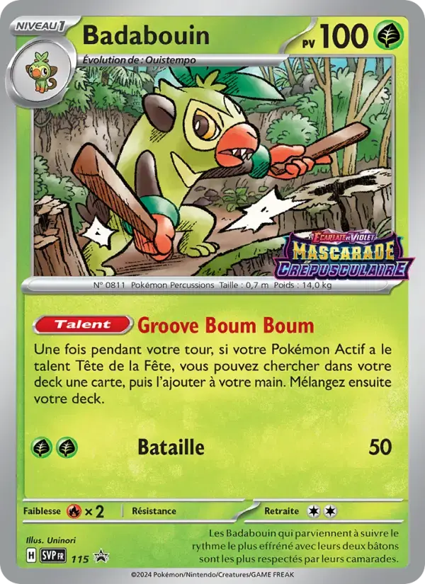 Carte Pokémon Badabouin #115 — Promos Écarlate et Violet