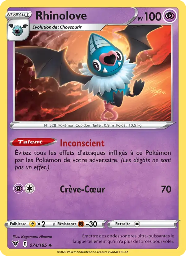Carte Pokémon Rhinolove #74 — Voltage Éclatant