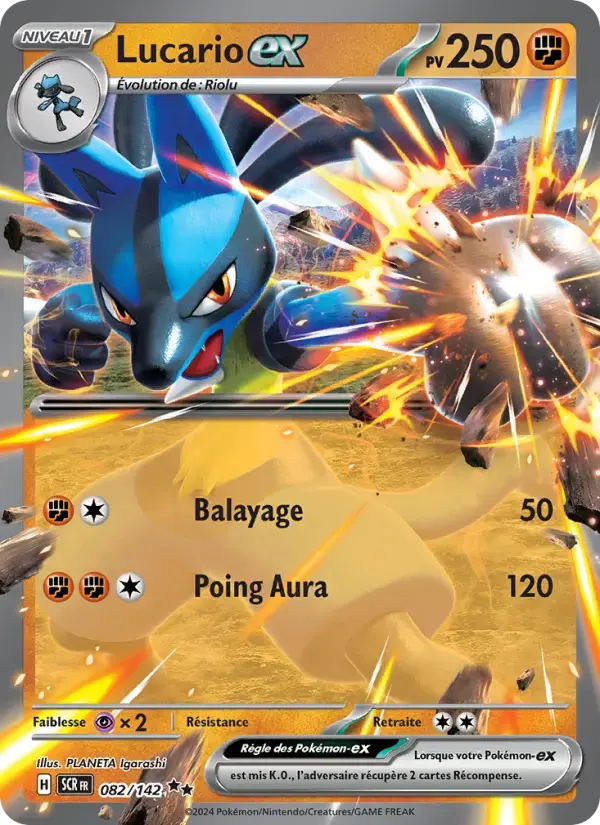 Carte Pokémon Lucario-ex #082 — Couronne Stellaire