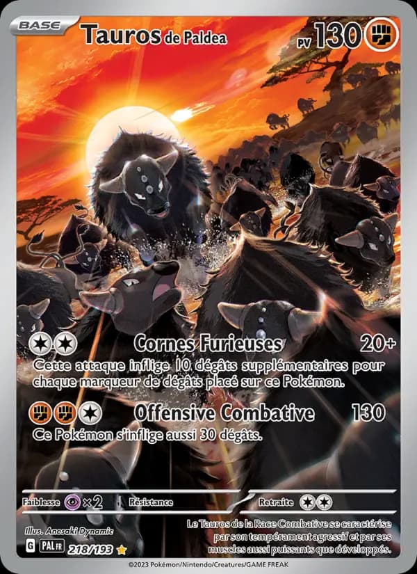 Carte Pokémon Tauros de Paldea #218 — Évolutions à Paldea