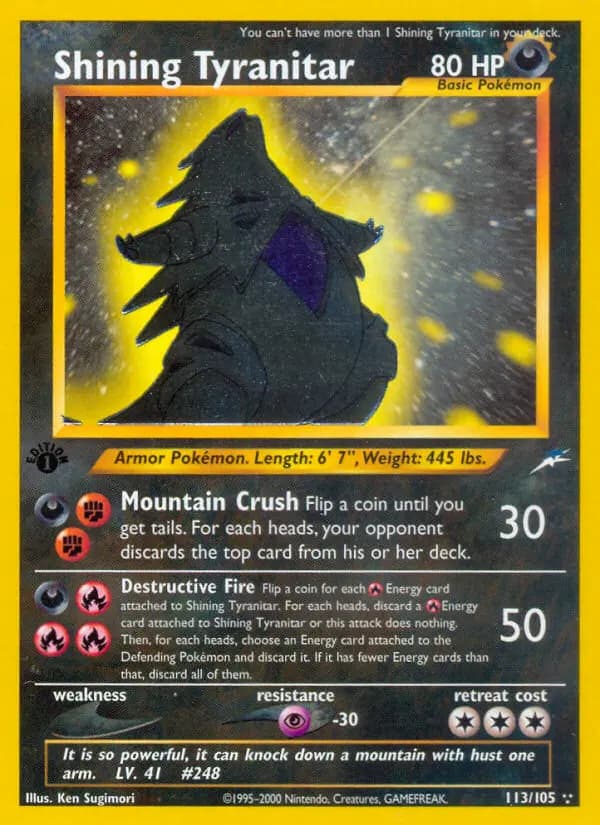 Shining Tyranitar #113 — Neo Destiny