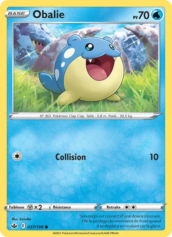 Carte Pokémon Obalie #37 — Règne de Glace