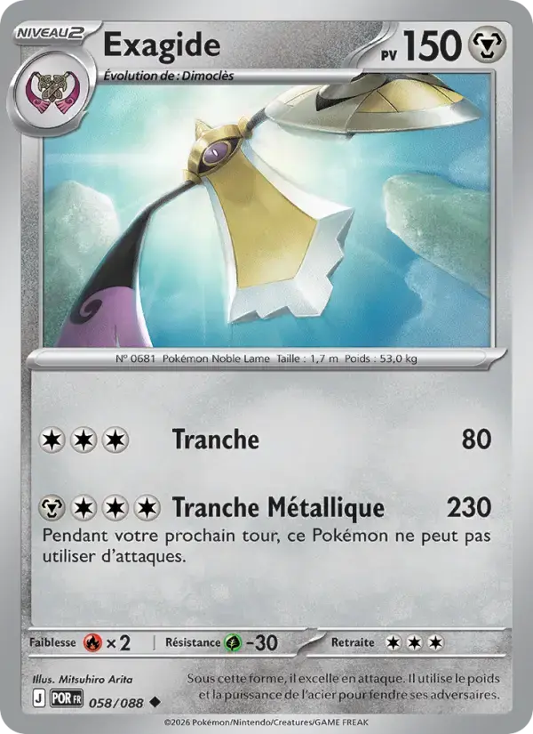 Carte Pokémon Exagide #058 — Équilibre Parfait
