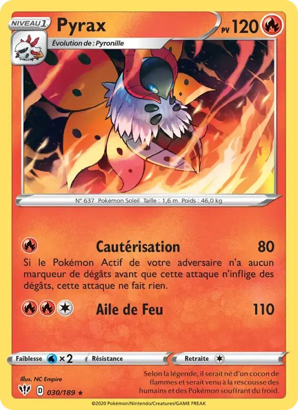 Carte Pokémon Pyrax #30 — Ténèbres Embrasées