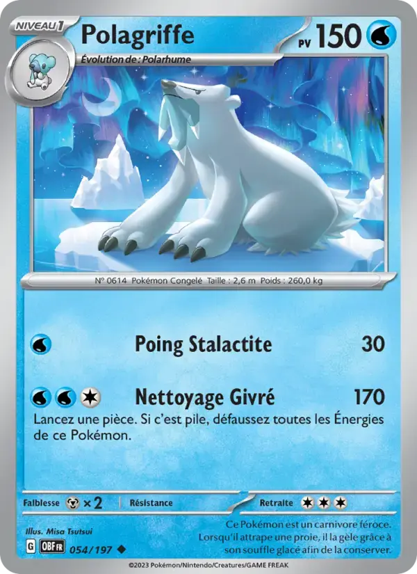 Carte Pokémon Polagriffe #054 — Flammes Obsidiennes
