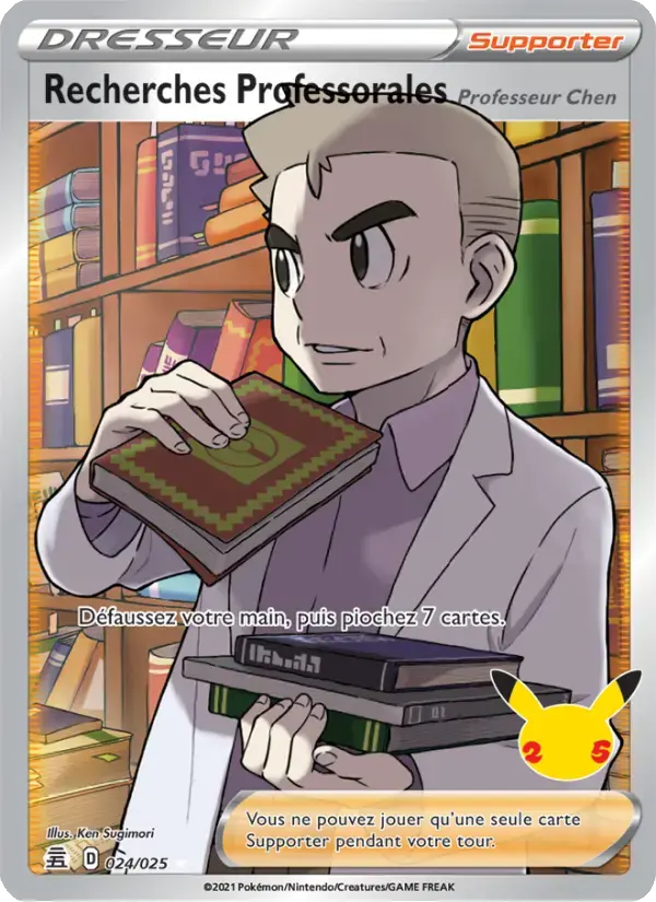 Carte Pokémon Recherches Professorales (Professeur Chen) #24 — Célébrations