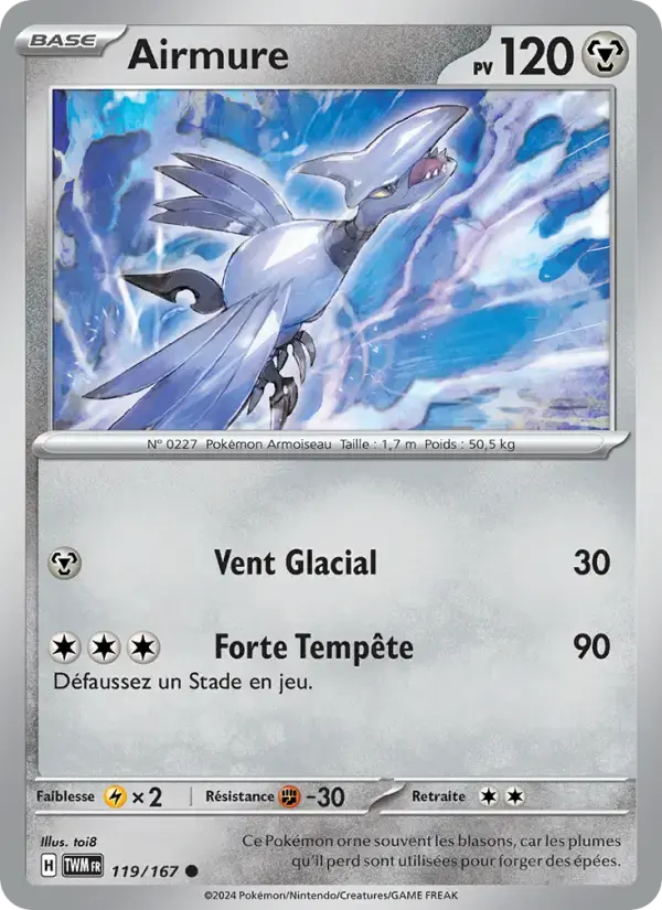 Carte Pokémon Airmure #119 — Mascarade Crépusculaire