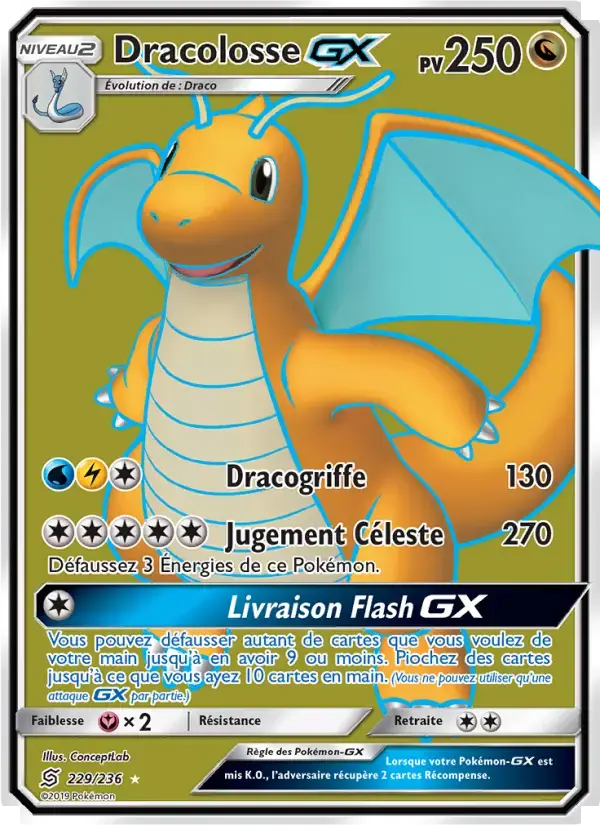 Carte Pokémon Dracolosse GX #229 — Harmonie des Esprits