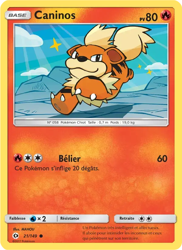 Carte Pokémon Caninos #21 — Soleil et Lune