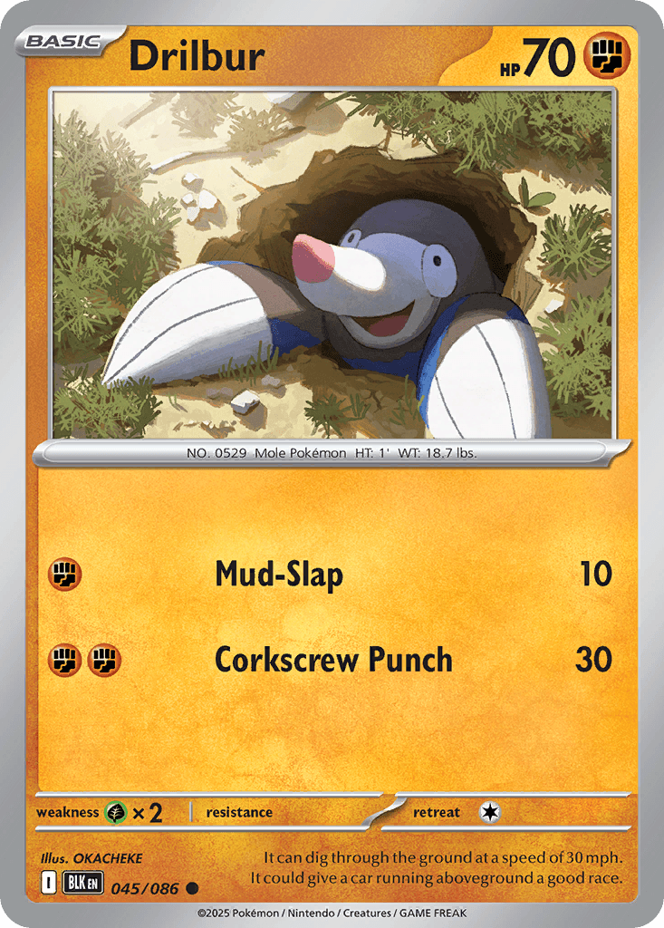 Carte Pokémon Rototaupe #045 — Foudre Noire