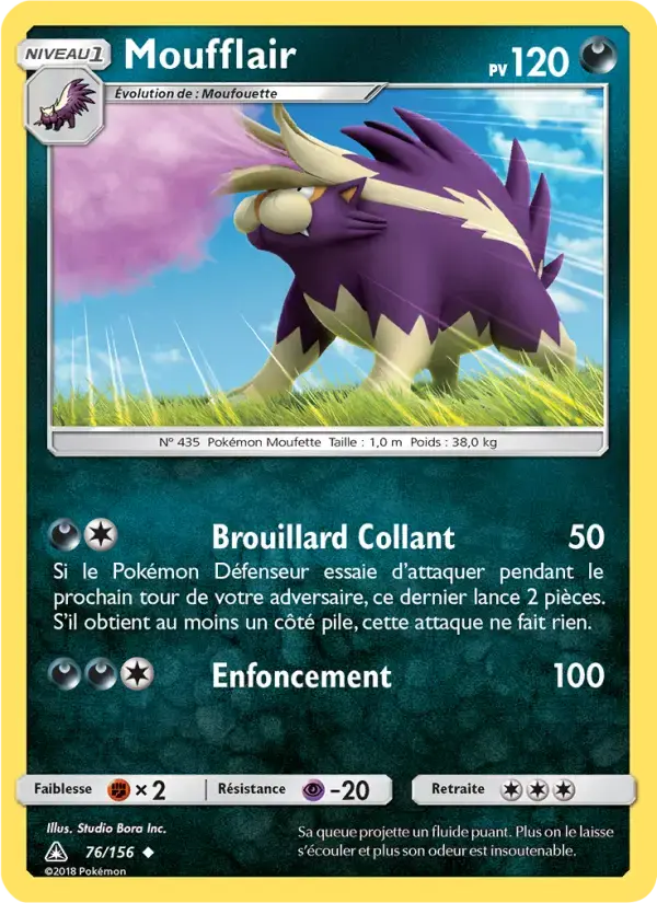 Carte Pokémon Moufflair #76 — Ultra-Prisme