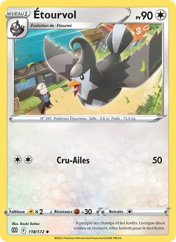 Carte Pokémon Étourvol #118 — Stars Étincelantes