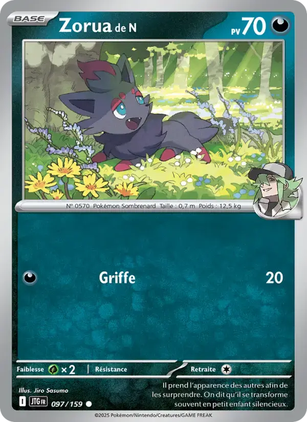 Carte Pokémon Zorua de N #097 — Aventures Ensemble