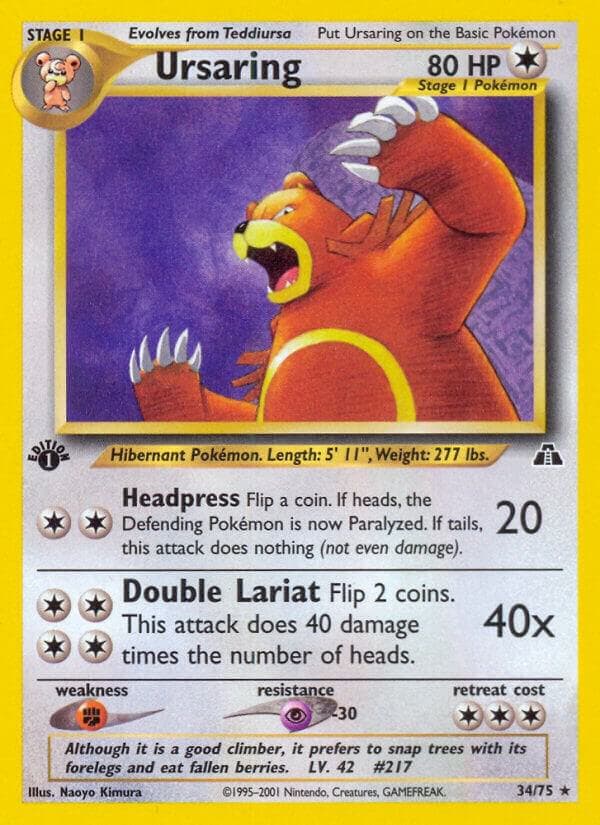 Ursaring #34 — Neo Discovery