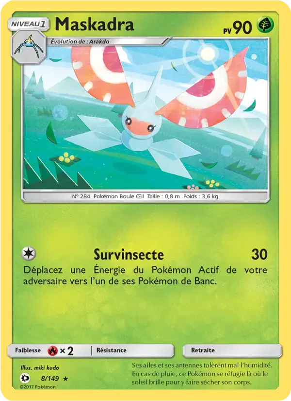 Carte Pokémon Maskadra #8 — Soleil et Lune