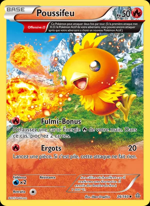 Carte Pokémon Poussifeu #26 — Primo-Choc