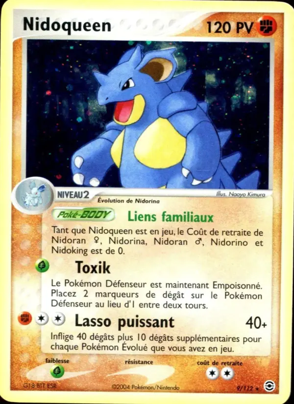 Carte Pokémon Nidoqueen #9 — Rouge Feu & Vert Feuille