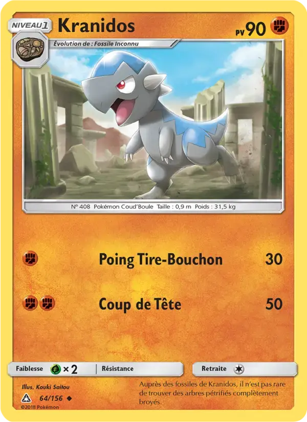Carte Pokémon Kranidos #64 — Ultra-Prisme