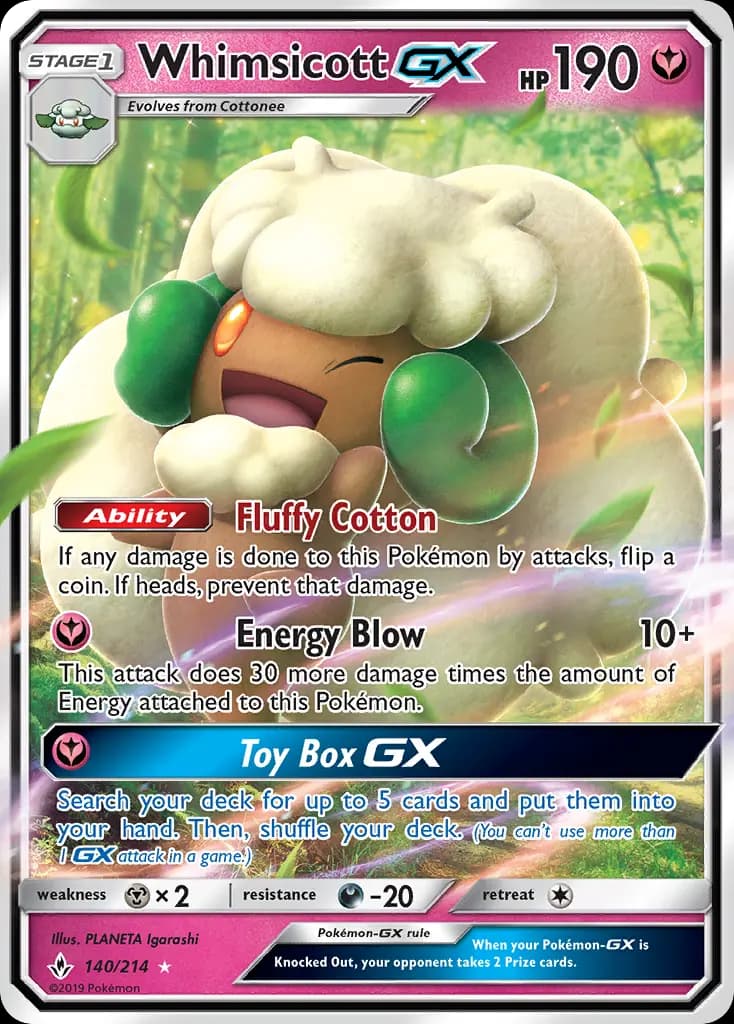 Whimsicott GX #140 — Unbroken Bonds