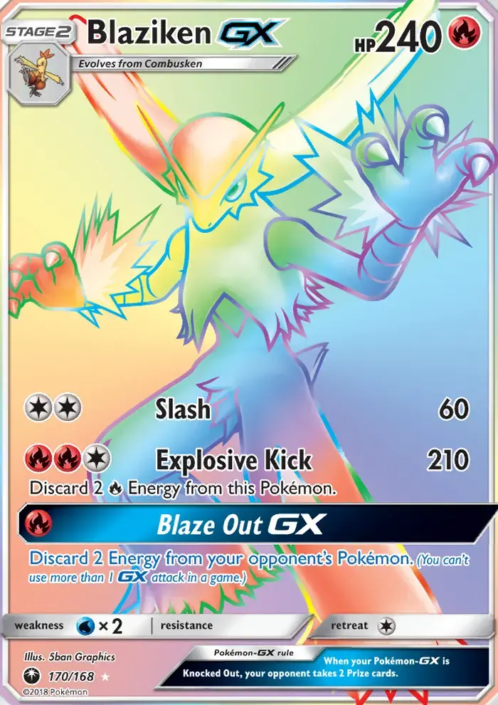 Blaziken GX #170 — Celestial Storm