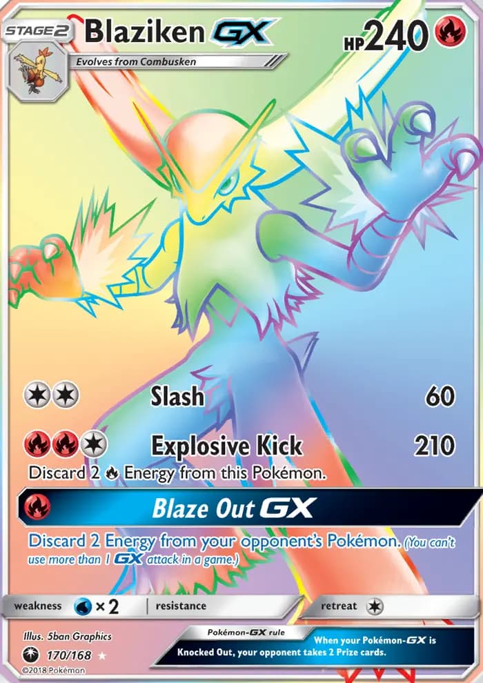 Blaziken GX #170 — Celestial Storm